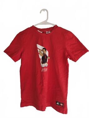 ADIDAS X LEGO CROSSOVER DAMIAN LILLARD FUNNY BLOCKS RED SAMPLE T SHIRT RARE! NBA